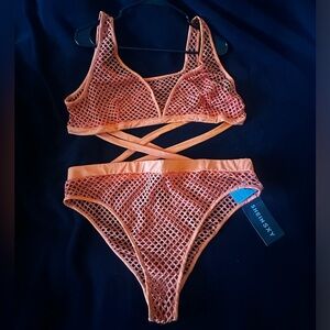 SHEIN Sexy Orange One Piece Intimates